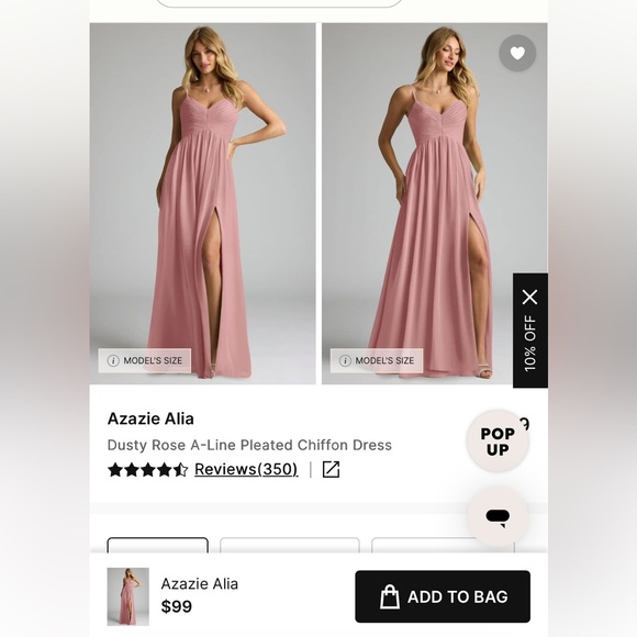 Azazie Dresses & Skirts - Azazie Alia Dusty Rose Bridesmaid Dress